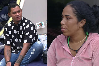 Gabriel Roza e Janielle Nogueira em uma montagem em trechos do A Grande Conquista