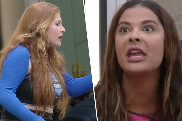 Giulia Garcia e Gyselle Soares em trecho de barraco no A Grande Conquista
