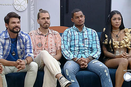 Medrado, Suita, Toko e Gabriel disputaram Zona de Risco que terminou com artista eliminada do A Grande Conquista
