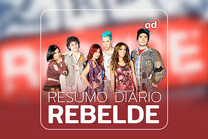 Logo do resumo diário da novela rebelde, exibida no sbt