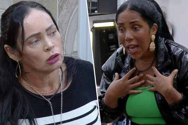 Sandra Melquiades e Janielle Nogueira em trechos da discussão no A Grande Conquista