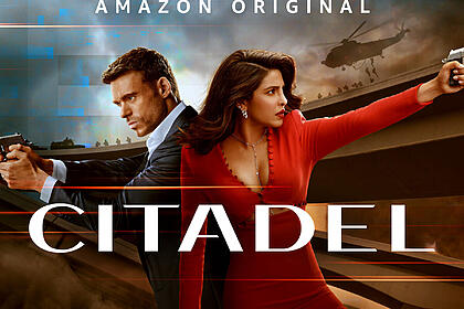 Poster de Citadel com os protagonistas da série do Prime Video