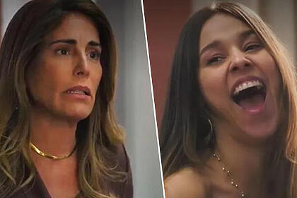 Irene (glória pires) e berenice (tati lopes) em trecho de cena em terra e paixão