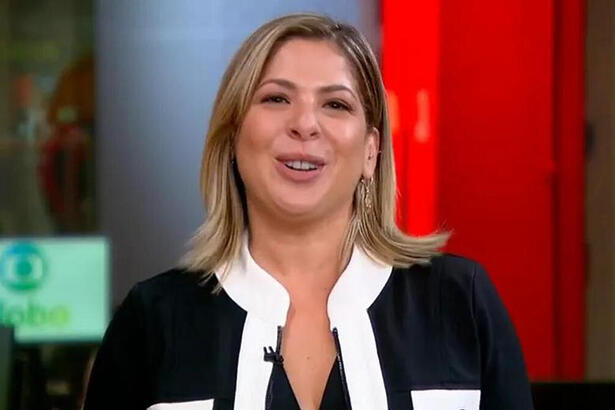 Daniela Lima no estúdio da GloboNews em São Paulo