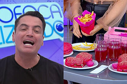 Leo dias faz piadas com hambúrgueres cor de rosa no focalizando do sbt