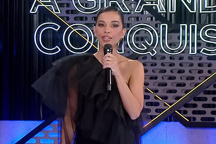 Mariana Rios no estúdio do A Grande Conquista