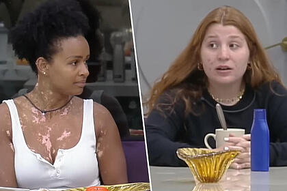 Natália Deodato e Giulia Garcia em trecho de uma discussão no A Grande Conquista