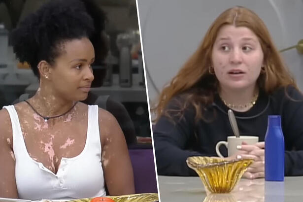 Natália Deodato e Giulia Garcia em trecho de uma discussão no A Grande Conquista