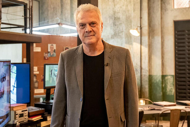Pedro Bial em trecho do Linha Direta