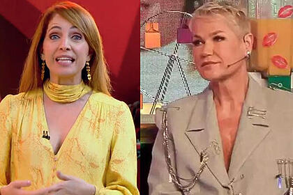 Poliana abritta e xuxa em uma montagem