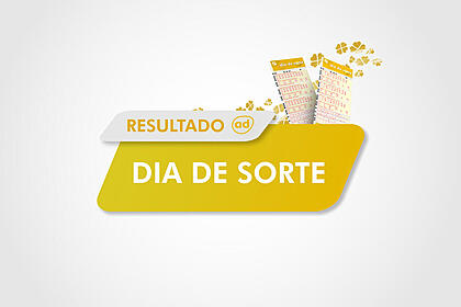 Arte do resultado do Dia de Sorte da Loterias Caixa