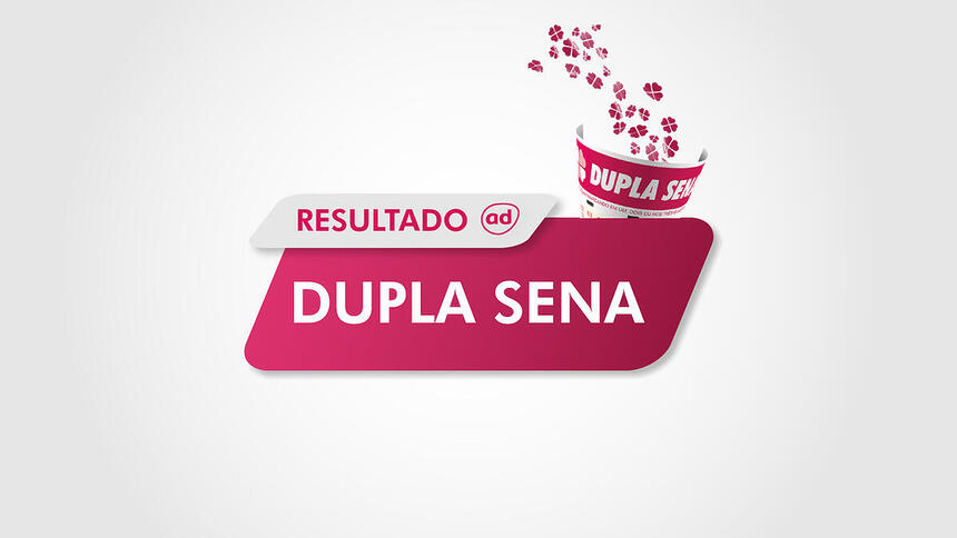 Arte do resultado da Dupla Sena da Loterias Caixa