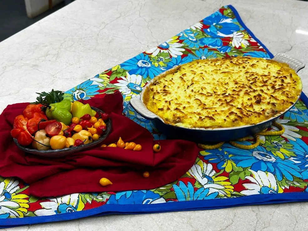 Escondidinho de Macaxeira pronto no É de Casa