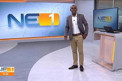 Lucas de senna apresentando o ne1 da tv globo pe