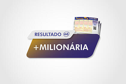 Arte de divulgação do resultado da +Milionária da Loterias Caixa