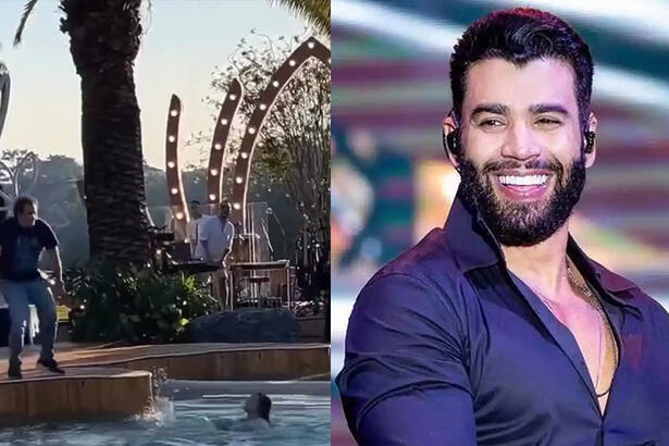 fã se afogando em piscina na mansão de Gusttavo Lima durante gravação do seu DVD