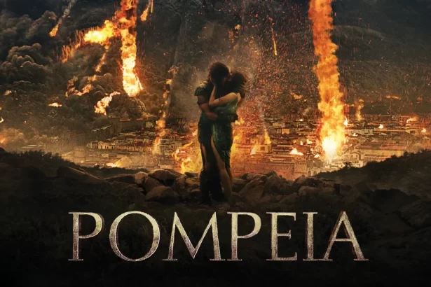 Arte de divulgação do filme Pompeia exibido no Cinema em Casa do SBT