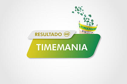 Arte do resultado da Timemania da Loterias Caixa