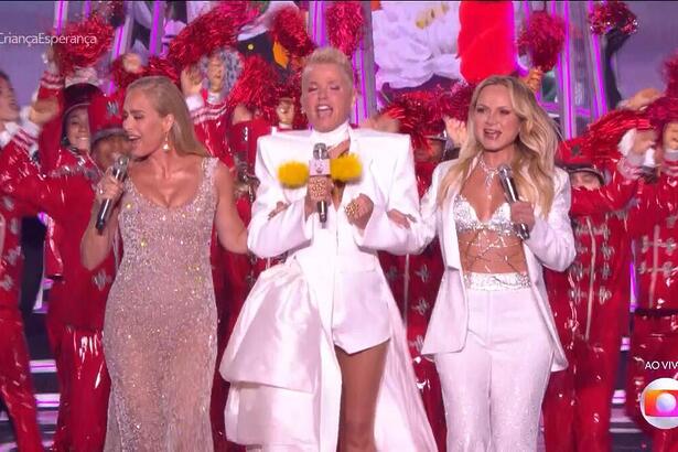 Angélica, Xuxa e Eliana no palco do Criança Esperança