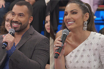 Gil do Vigor e Patrícia Poeta no palco do Altas Horas
