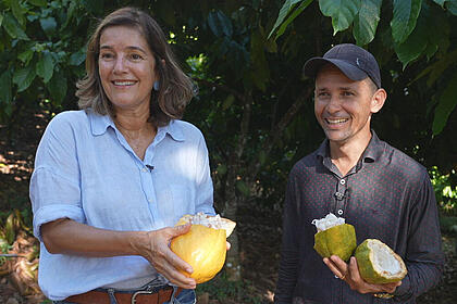 Lilia Teles em trecho do Globo Repórter sobre a bioeconomia na Amazônia