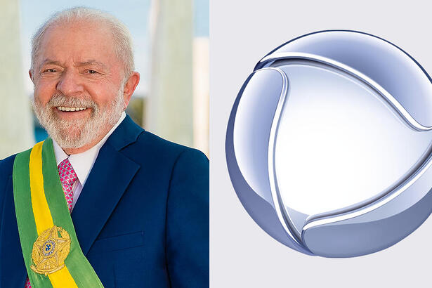 Montagem de Lula e o logo da Record. Sob a gestão do novo presidente, a TV Brasil descarta compra de novelas bíblicas