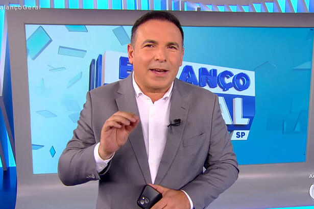 Reinaldo Gottino no estúdio do Balanço Geral