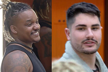 Darlan Cunha e Lucas Souza em uma montagem na A Fazenda