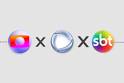 Logo da TV Globo, Record e SBT