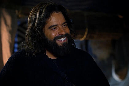 Guilherme Winter, como Moisés, em trecho da novela Os Dez Mandamentos