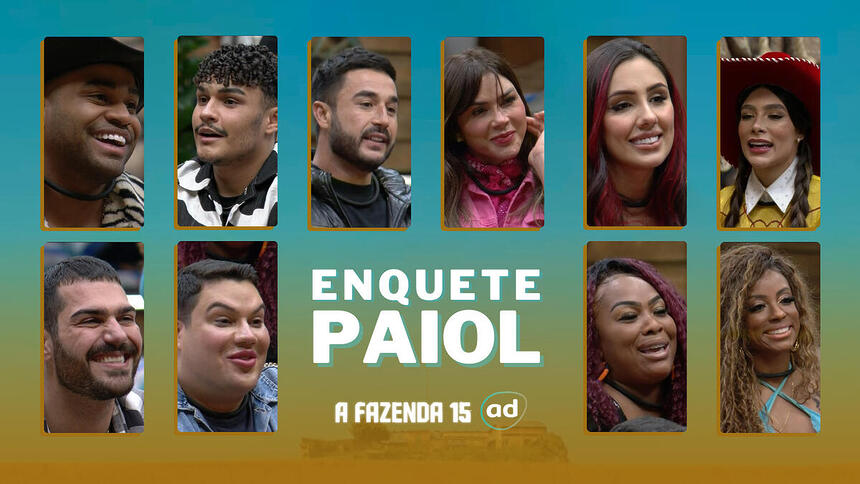 Montagem com os 10 participantes do Paiol na enquete de A Fazenda 15