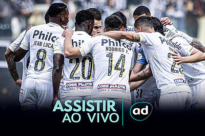jogadores na arte onde assistir ao jogo do Santos