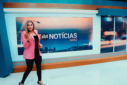 Silvye alves caminha pelo cenário do sbt noícias goiás