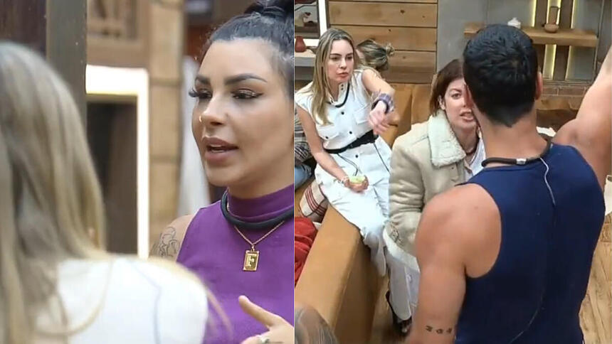 Peões em meio a várias discussões em uma manhã de caos em A Fazenda