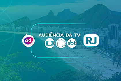 Arte de divulgação da audiência dos dados consolidados de audiência da TV do Rio de Janeiro