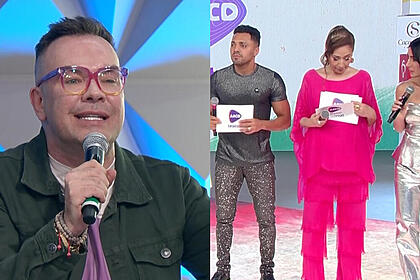 Felipeh campos divide tela com sonia abrão que ler as fichas do teleton 2023