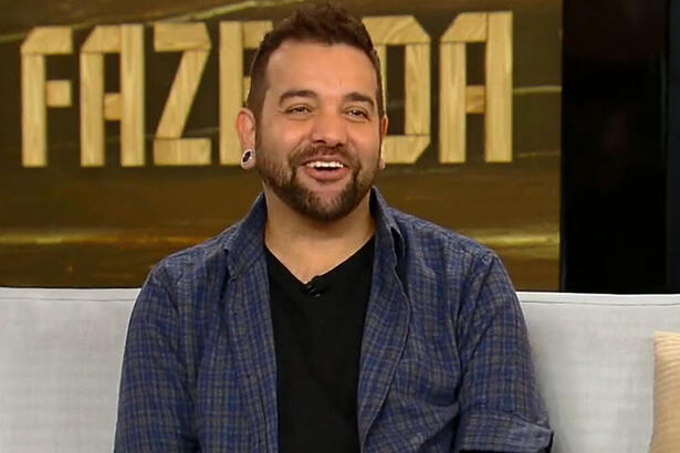 Sander Mecca durante participação no programa Hoje em Dia