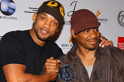 Will Smith e Duane Martin durante coletiva de lançamento de série nos Estados Unidos