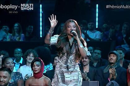 Ludmilla canta no Prêmio Multishow 2023