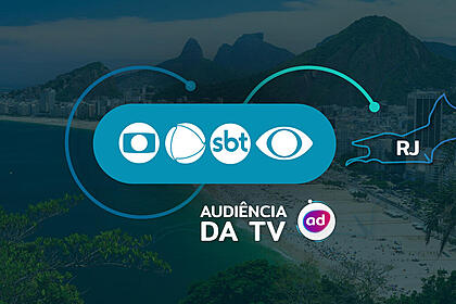 Arte de divulgação da audiência dos dados consolidados de audiência da TV do Rio de Janeiro