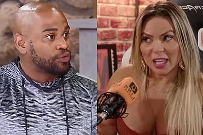 Black e Kally em uma montagem em A Fazenda