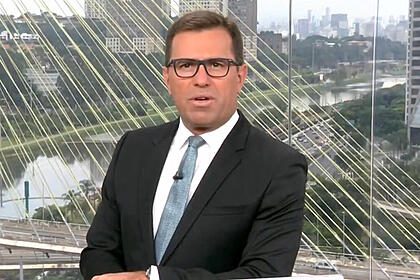 Rodrigo Bocardi durante o Bom Dia SP
