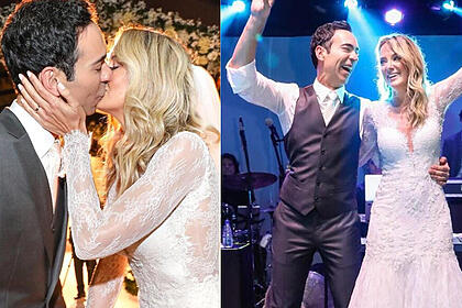 Tralli e Ticiane em fotos no dia do casamento