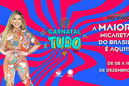 Anúncio da transmissão do Carnatal no PlayPlus