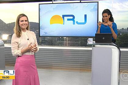 Silvana Ramiro e Ana Paula Santos na abertura do Bom Dia RJ