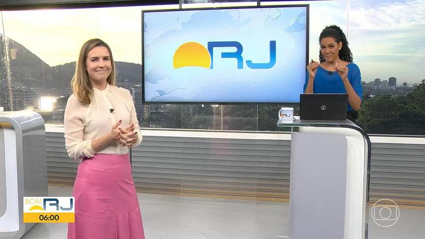 Silvana Ramiro e Ana Paula Santos na abertura do Bom Dia RJ