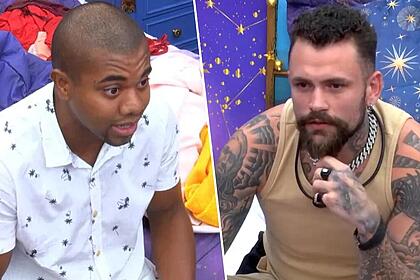 Davi e Vinicius em uma montagem no BBB 24