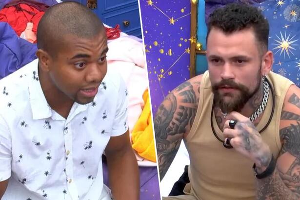 Davi e Vinicius em uma montagem no BBB 24