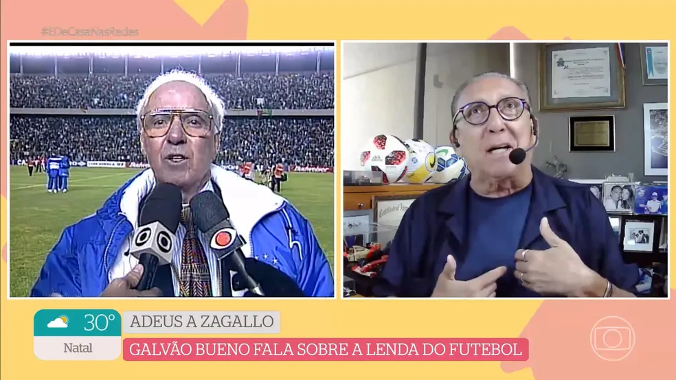 Galvão Bueno homenagem Zagallo no É de Casa
