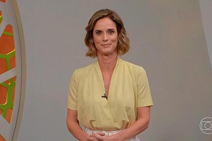 Helen Martins em trecho do Globo Rural no estúdio da atração